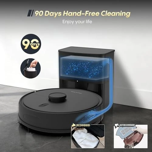 Robot Vacuum and Mop Combo with Self-Emptying Dock — Robot Vacuum, eitton