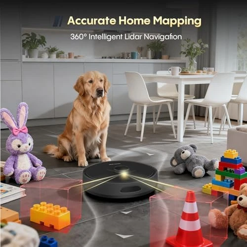 Robot Vacuum and Mop Combo with Self-Emptying Dock — Robot Vacuum, eitton