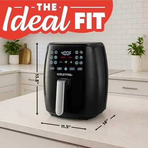 6 Qt Air Fryer with Digital Display and 12 Presets — Air Fryer, Gourmia