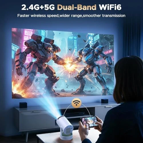 Mini Projector with Wifi and Bluetooth, Built-in Battery — Smart Projector, CAMWORLD