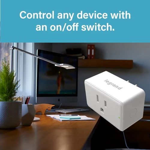 Smart Plug Matter Hub Required 15A, Easy Setup, Enhanced Compatibility with Apple HomeKit, Google Home, Alexa &... — Smart Plug, Legrand