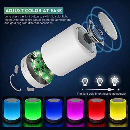 Touch Bedside Lamp with Bluetooth Speaker — Desk Lamp, Elecstars