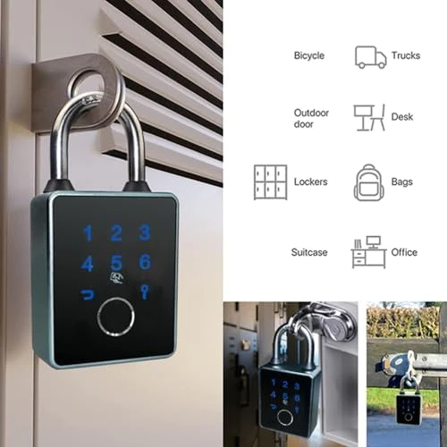 Combination Padlock, Fingerprint Bluetooth Padlock — Smart Lock, UCB