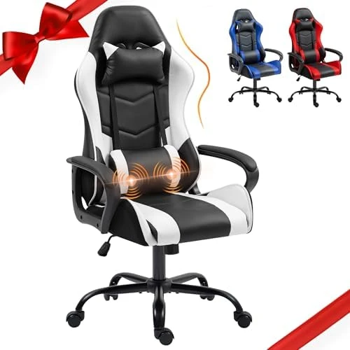 Gaming Chair with Massage Lumbar Support — Smart Chairs, ECOTOUGE