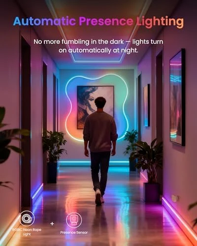 RGBIC Neon Rope Light, 5M Matter-Certified Neon Strip Lights — LED Strip Lights, SwitchBot