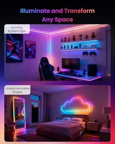 RGBIC Neon Rope Light, 5M Matter-Certified Neon Strip Lights — LED Strip Lights, SwitchBot