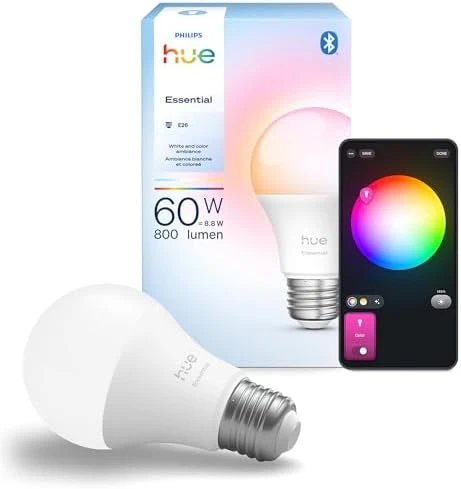 Smart LED A19 Bulb, White and Color Ambiance — Smart Light Bulb, Philips