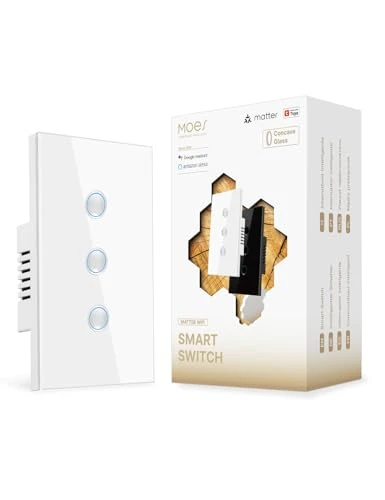 Smart Light Switch Touch Glass Design 2 Gang — Smart Switch, MOES