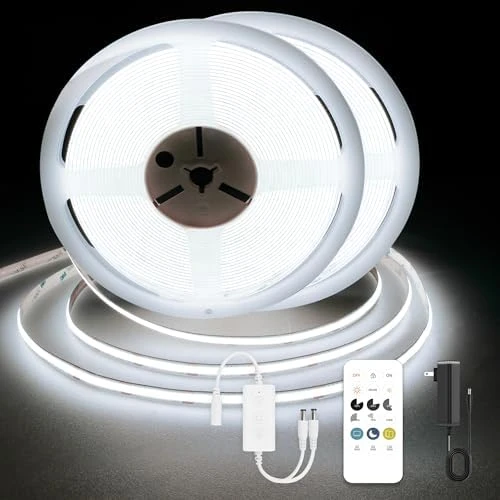 COB LED Strip Lights 9.84ft, 3000K Warm White, DC24V, CRI93+, Bluetooth App Control, Dimmable — LED Strip Lights, AUZIWE