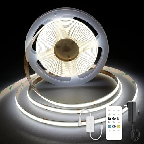 COB LED Strip Lights 9.84ft, 3000K Warm White, DC24V, CRI93+, Bluetooth App Control, Dimmable — LED Strip Lights, AUZIWE