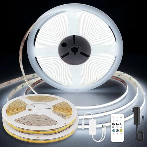COB LED Strip Lights 9.84ft, 3000K Warm White, DC24V, CRI93+, Bluetooth App Control, Dimmable — LED Strip Lights, AUZIWE