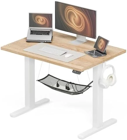 Electric Standing Desk, Height Adjustable Home Office Desk with Memory Presets & Cable Management, Rustic Brown Sit... — Standing Desk, Acrolix