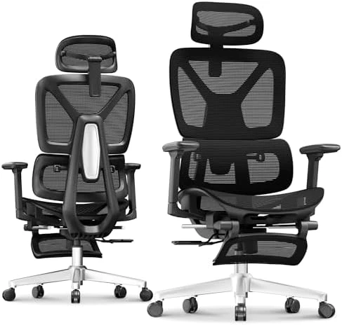 Ergonomic Office Chair with Footrest — Smart Chairs, FLEXISPOT