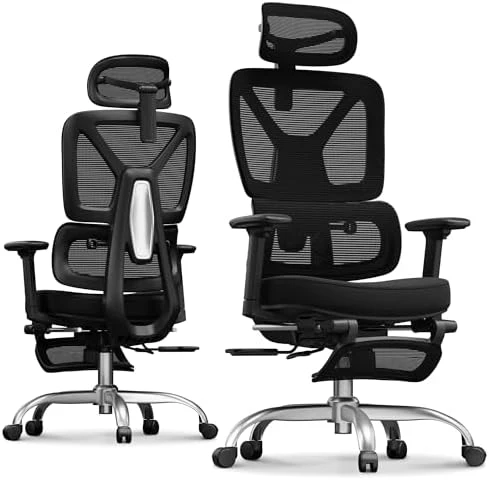 Ergonomic Office Chair with Footrest — Smart Chairs, FLEXISPOT