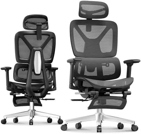 Ergonomic Office Chair with Footrest — Smart Chairs, FLEXISPOT