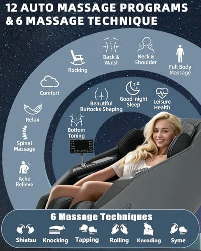 3D Zero Gravity Full Body Massage Chair with Heat — Massage Chairs, RelaxRelife