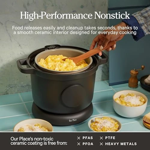 6 Qt Ceramic Nonstick Multicooker & Pressure Cooker with Touchscreen Controls & Auto Steam Release — Multicooker, Our Place