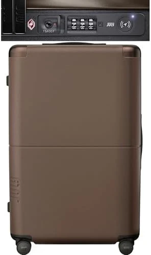 Checked Plus with CaseSafe - 28.75" Built in Tracking, Airline Approved Check In Luggage with Wheels, Rolling Suitcase -... — Smart Luggage, July