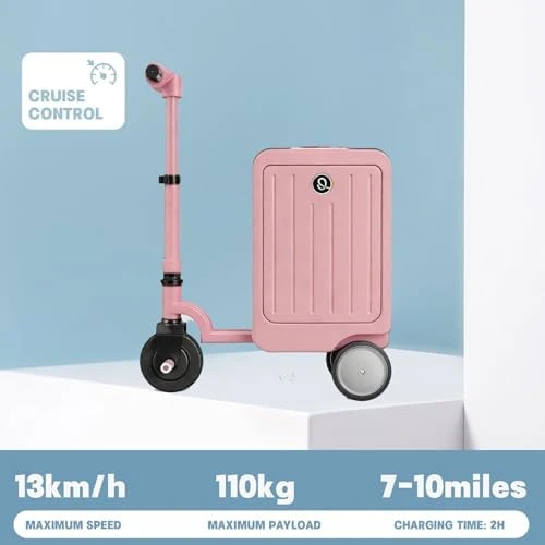 Electric Scooter Suitcase Smart Rideable Luggage 20" Motorized Suitcase — Smart Luggage, ZYATKSML