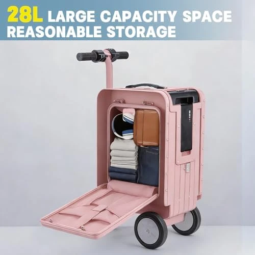 Electric Scooter Suitcase Smart Rideable Luggage 20" Motorized Suitcase — Smart Luggage, ZYATKSML