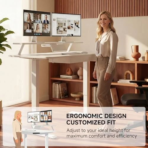 Electric Standing Desk with Drawers — Standing Desk, GTPLAYER