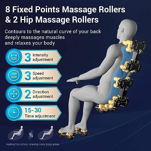 Full Body Massage Chair with Heat, Zero Gravity Shiatsu, Foot Massage, Bluetooth, USB, Touch Screen Controller — Massage Chairs, Mazzup