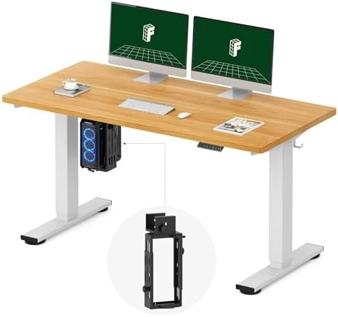 Whole-Piece Standing Desk with Clamp Power Strip, 55 x 28 — Standing Desk, FLEXISPOT