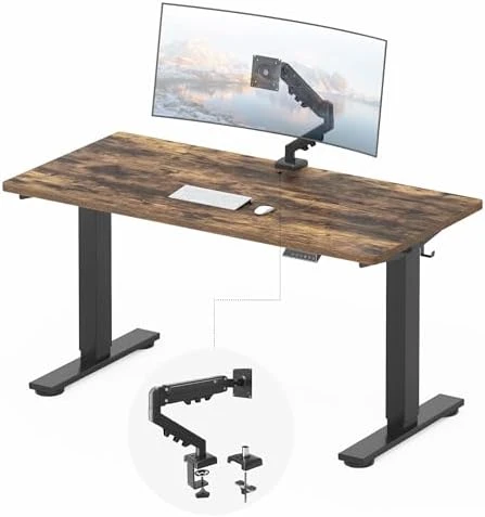 Whole-Piece Standing Desk with Clamp Power Strip, 48x24" — Standing Desk, FLEXISPOT