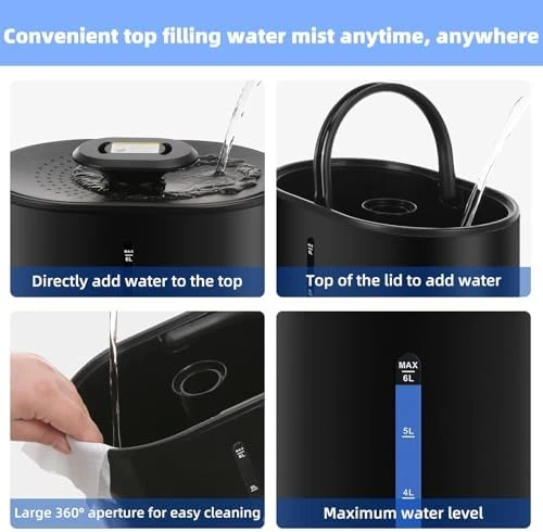 6L Top Fill Humidifier with Warm and Cool Mist — Humidifier, Coolfiqu