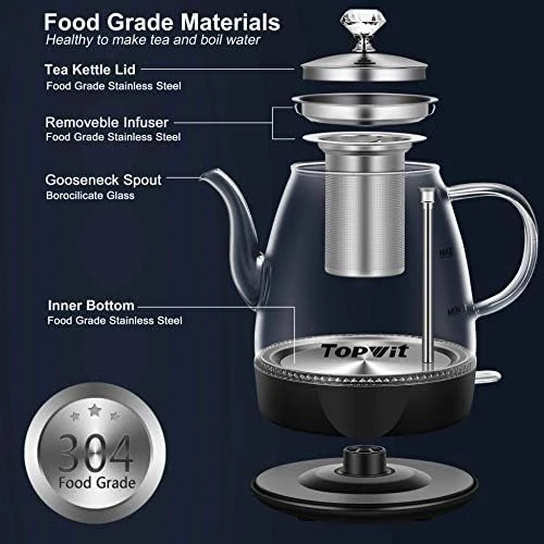 Electric Kettle with Glass Carafe — Electric Kettle, TopWit