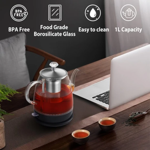 Electric Kettle with Glass Carafe — Electric Kettle, TopWit
