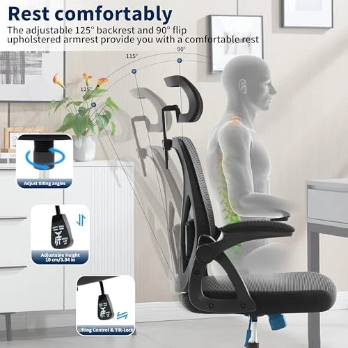 Ergonomic Desk Chair with Adjustable Lumbar Support — Smart Chairs, Nexthro
