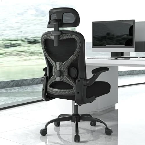 Ergonomic Office Chair with Mesh and Gold Accents — Smart Chairs, CASASIO