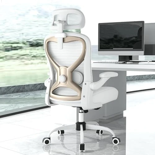 Ergonomic Office Chair with Mesh and Gold Accents — Smart Chairs, CASASIO