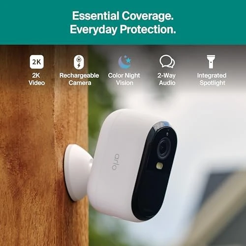 Essential Security Camera Wireless Outdoor 2K (3rd Gen, 2025 Release) — Security Camera, Arlo