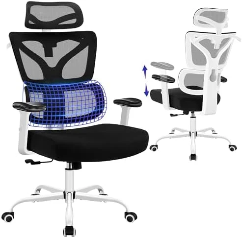 High Back Mesh Office Chair with Lumbar Support — Smart Chairs, Hayelf