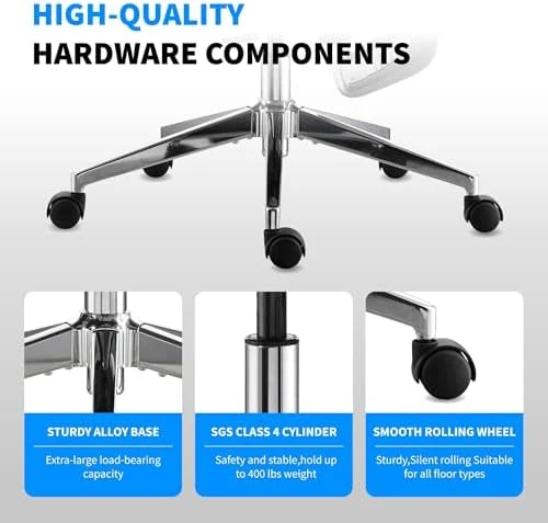 Mesh Ergonomic Office Chair with Footrest — Smart Chairs, hujusko