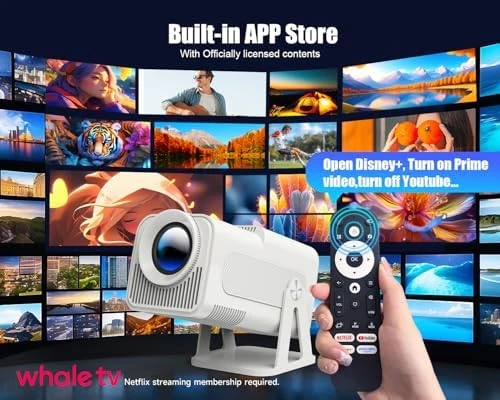 Mini Projector with Wifi and Bluetooth, Built-in Apps, Portable Smart 1080P Projector with 4K Support, Auto Keystone,... — Smart Projector, Magcubic