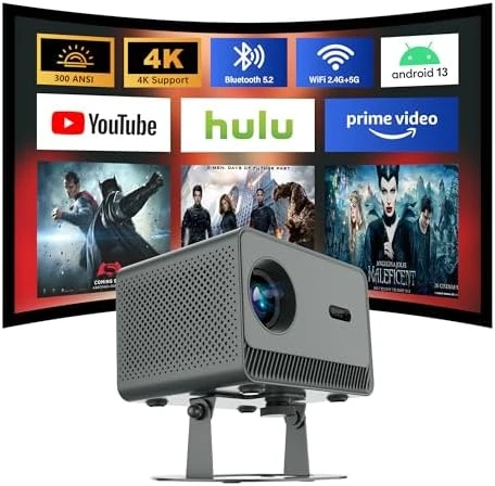Mini Projector with WiFi and Bluetooth — Smart Projector, JIUMAO-M98
