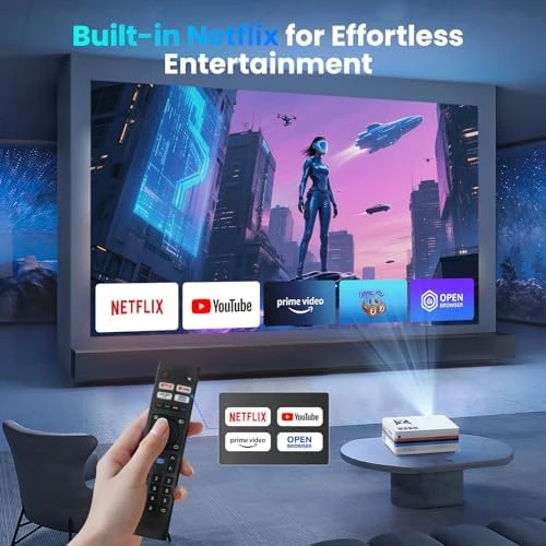 Smart Projector with WiFi 6 and Bluetooth 5.3 — Smart Projector, FUDONI
