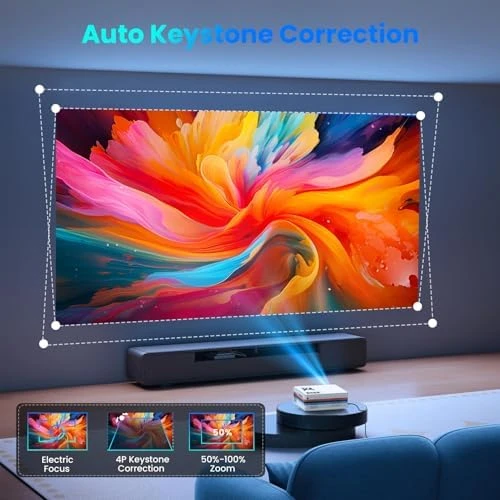 Smart Projector with WiFi 6 and Bluetooth 5.3 — Smart Projector, FUDONI