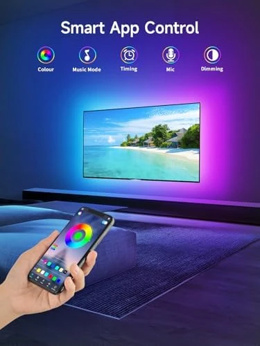 LED Lights for TV, 16.4ft with Music Sync & App Control — LED Strip Lights, KANTUTOE