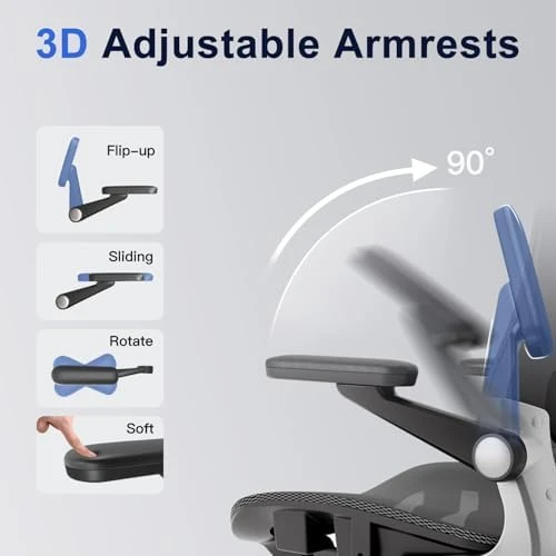 Ergonomic Office Chair with Mesh Seat Cushion and 3D Armrests — Smart Chairs, marrap
