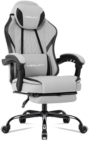 Fabric Gaming Chair with Footrest — Smart Chairs, Misolant