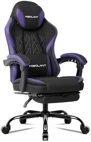 Fabric Gaming Chair with Footrest — Smart Chairs, Misolant