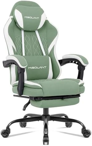 Fabric Gaming Chair with Footrest — Smart Chairs, Misolant