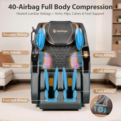 Full Body 4D Zero Gravity Massage Chair Recliner — Massage Chairs, Gethope