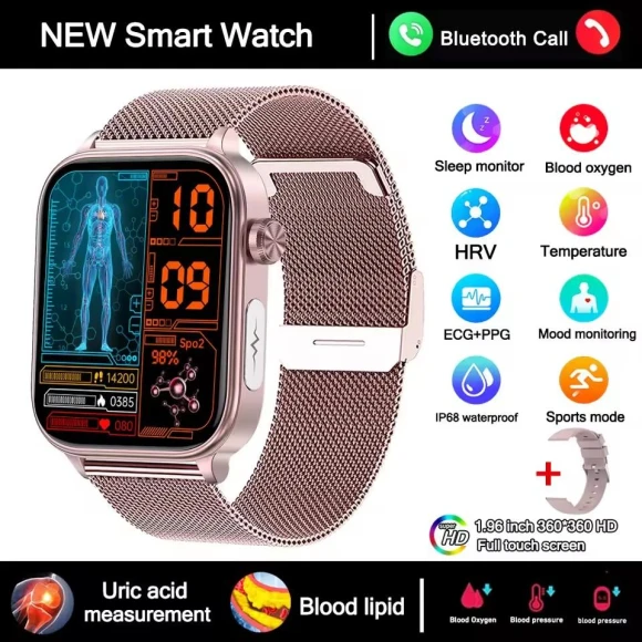 Smart Watch with Blood Lipid and Uric Acid Diagnostics — Smart Watch, Lucky Start