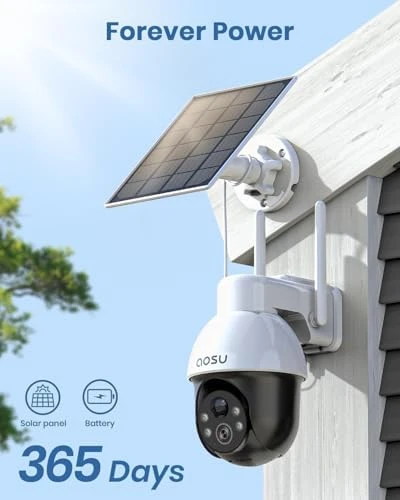 Solar Security Camera Wireless Outdoor System — Security Camera, AOSU