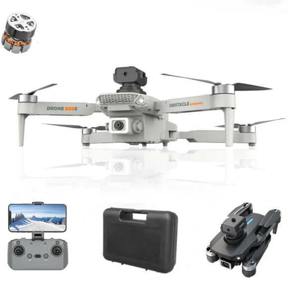 Mini WiFi FPV with HD Dual Camera 360° Obstacle Avoidance Optical Flow Positioning Brushless Foldable RC Drone — Drone, XKJ
